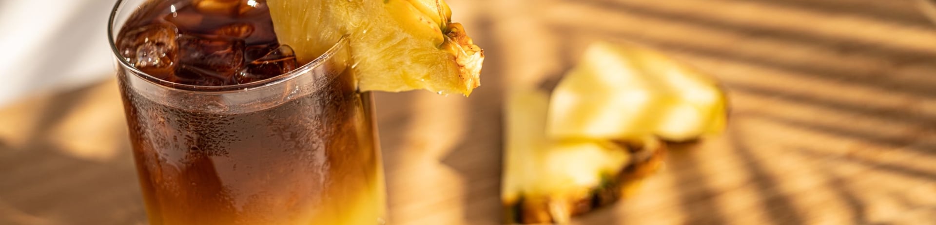 cocktail with pineapple garnish