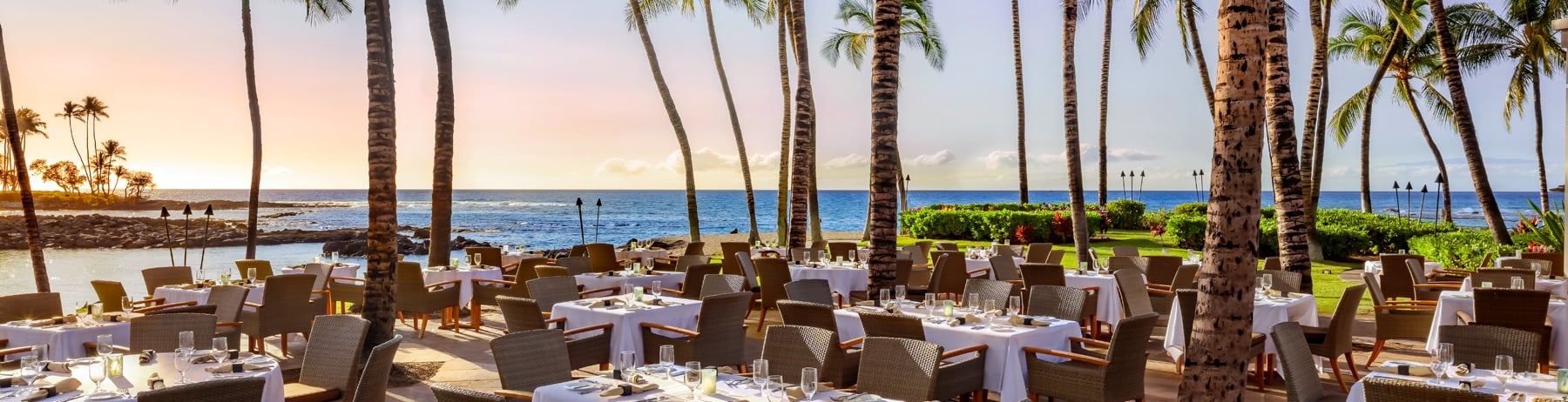 Oceanfront dining area