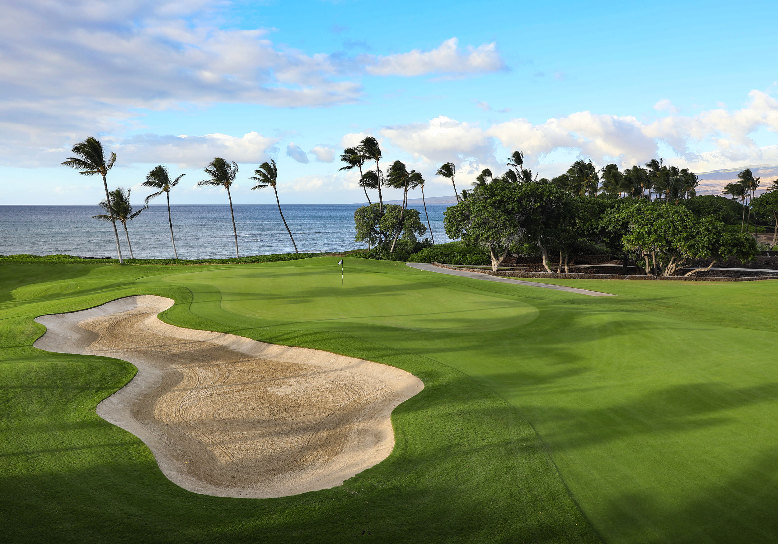 golf course with ocean view