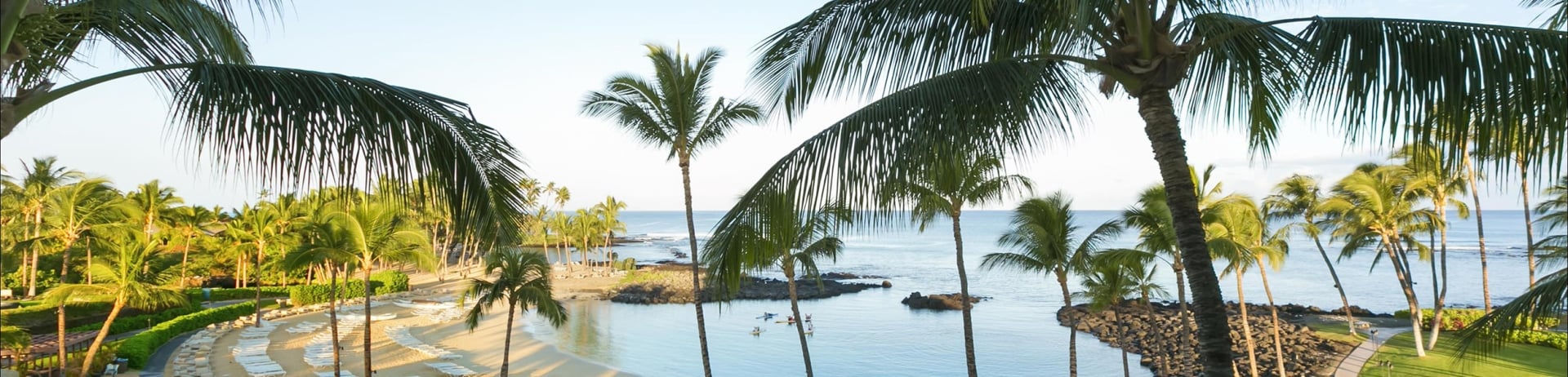 aerial of the beach with a lot of lounge areas