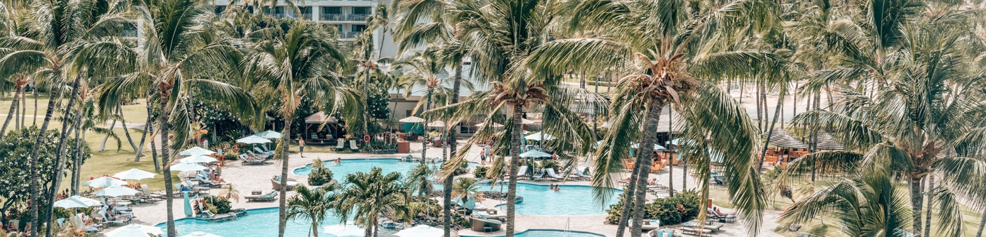 aerial of the pool area