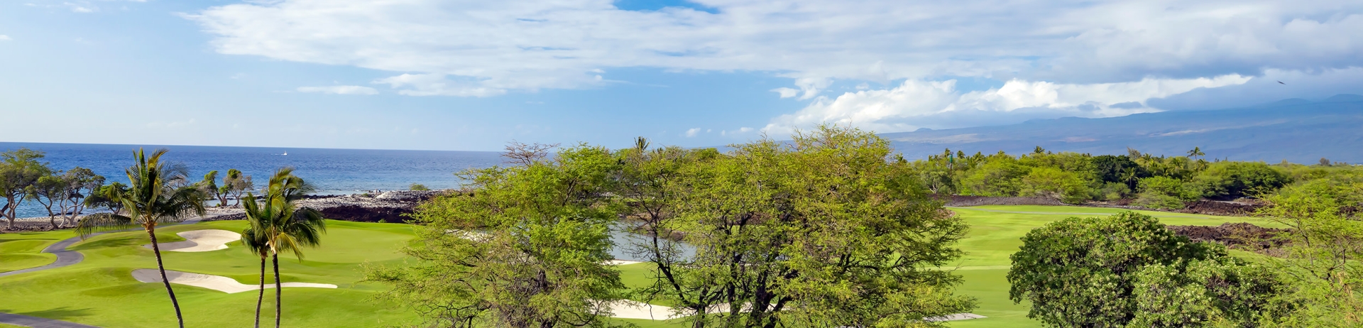 view of lawn and ocean