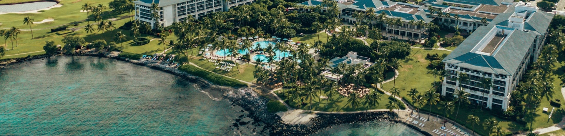 Aerial of the fairmont orchid property