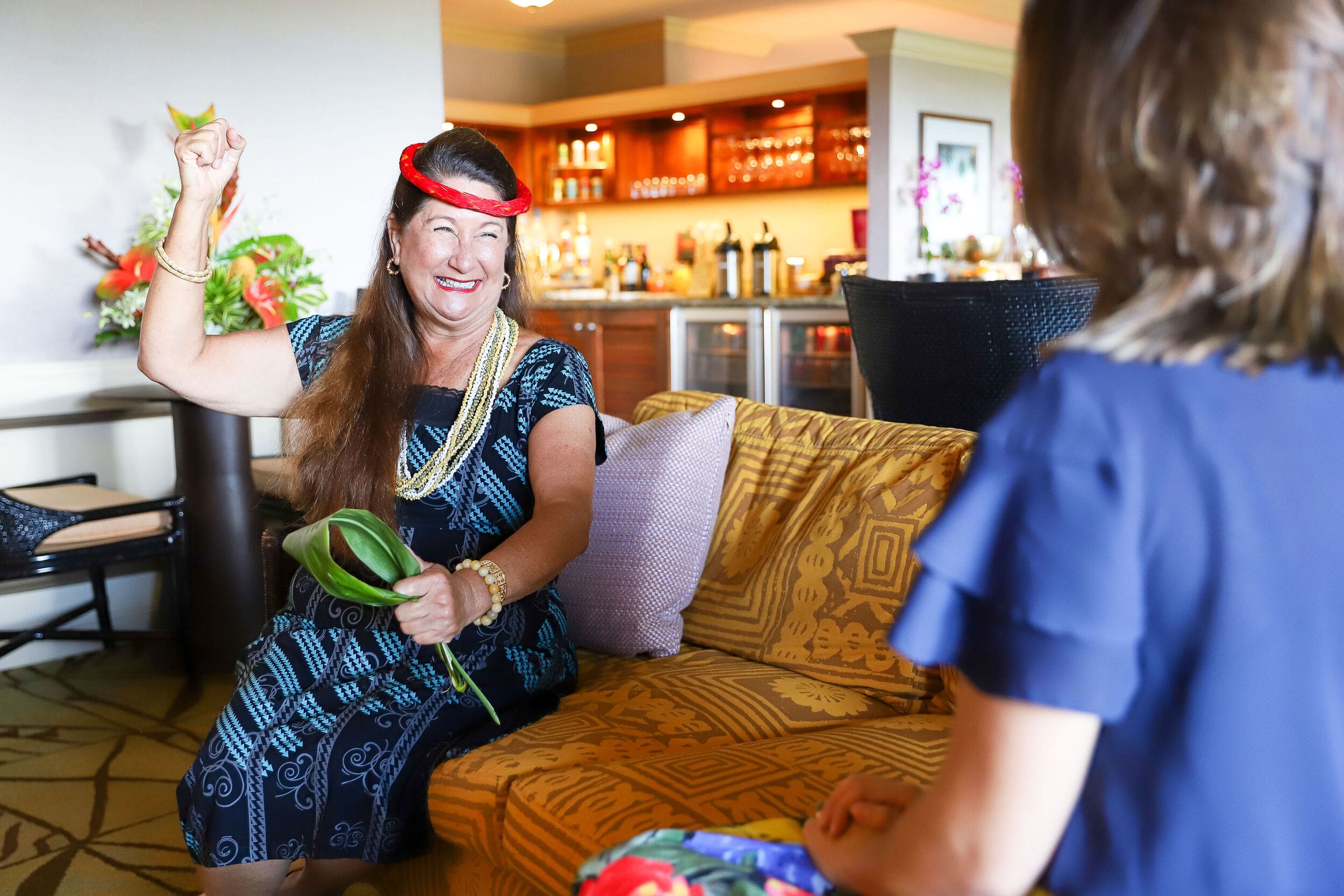 woman playing with kids