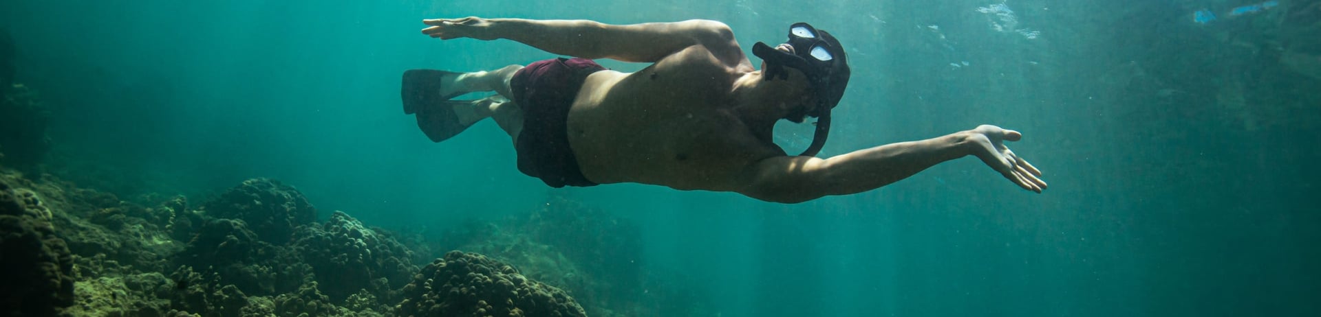 man snorkelling