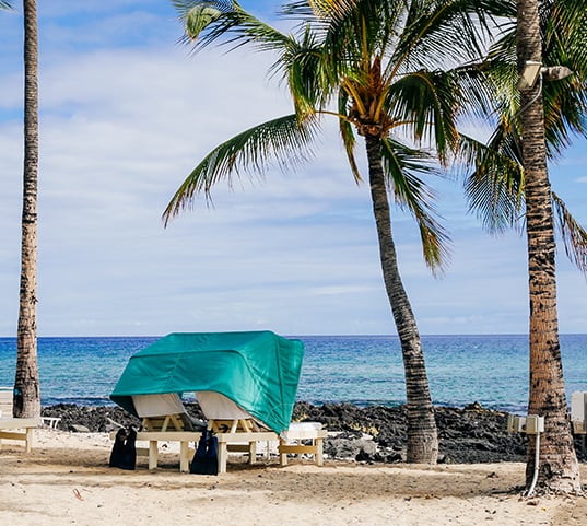 small cabana by the beach