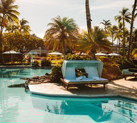 small cabana by the pool