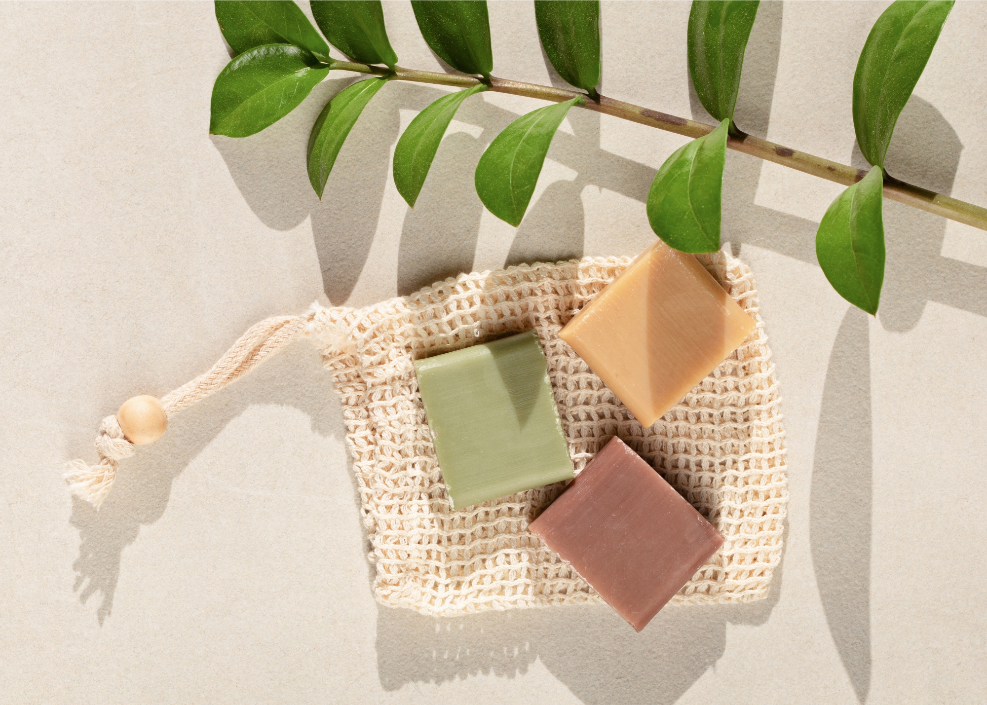3 bars of colored soap