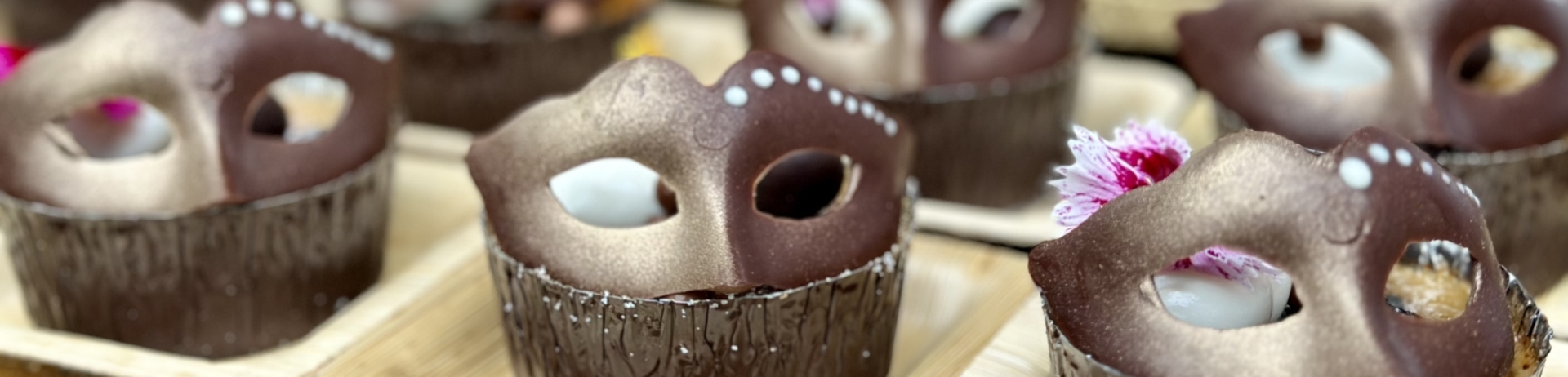 Chocolate Festival Masquerade Mask Creme Brulee